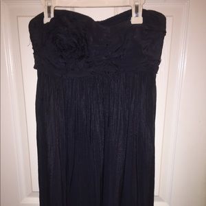 Navy blue strapless dress. Size medium.